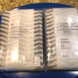 Brand new standard shams Crate&Barrel